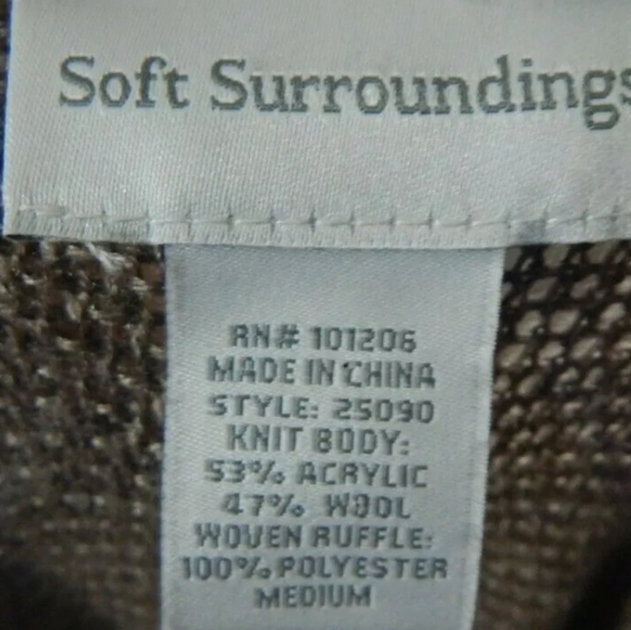 Soft Surroundings Provence Ruffle Tunic Sweater - Picture 2 of 3